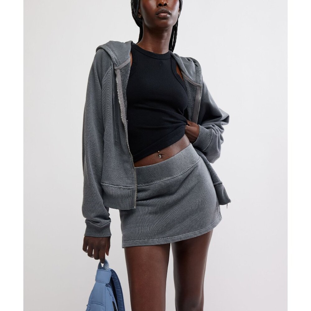 FP Movement by Free People Charcoal Gray Hoodie & Skort Set | NWOT | Size Large
